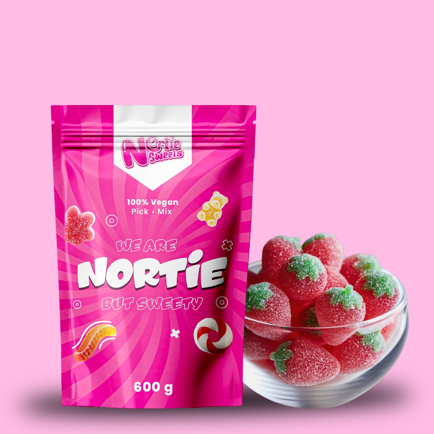 Nortie Sweets Gummy FIZZY STRAWBERRIES