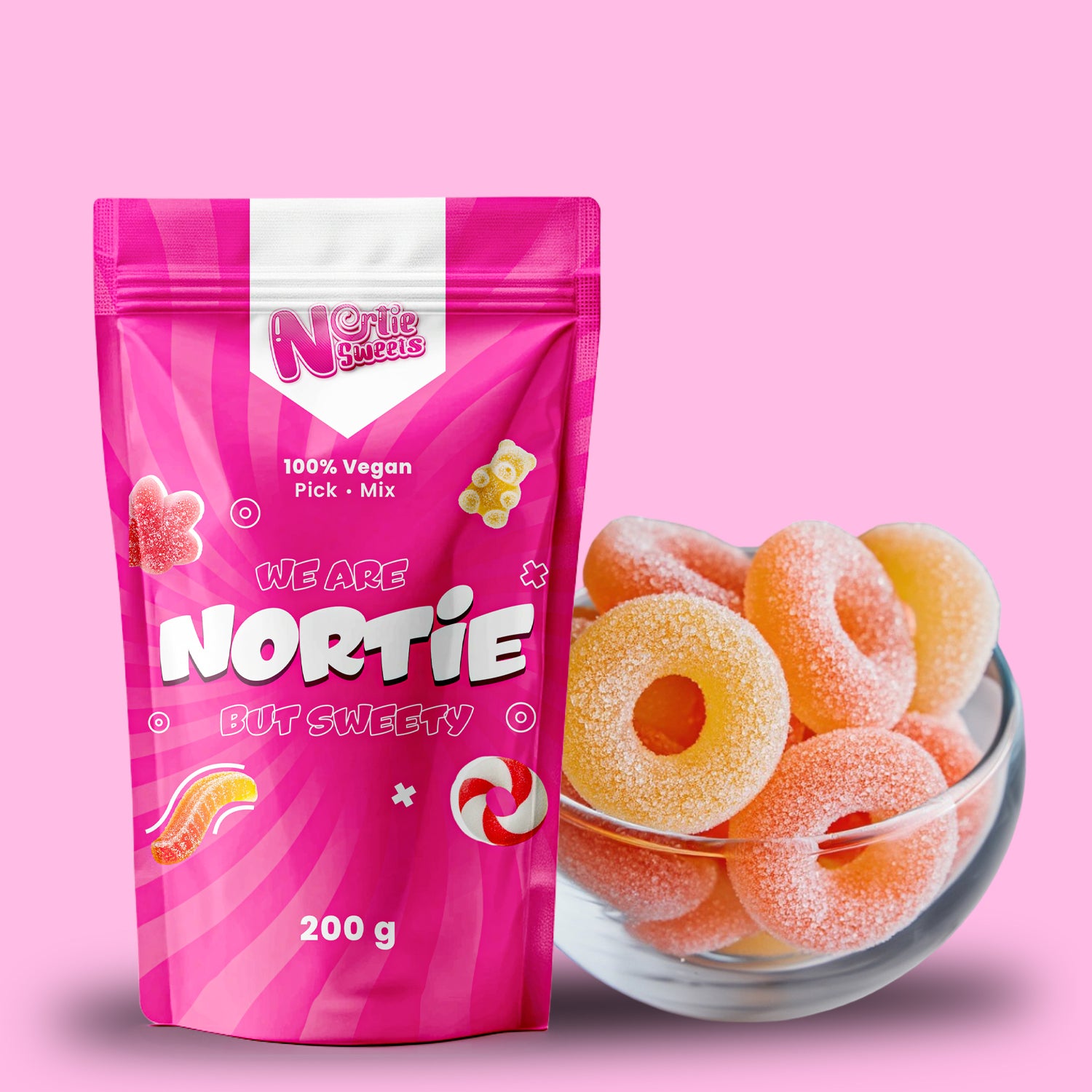 Nortie Sweets Gummy PEACH RINGS