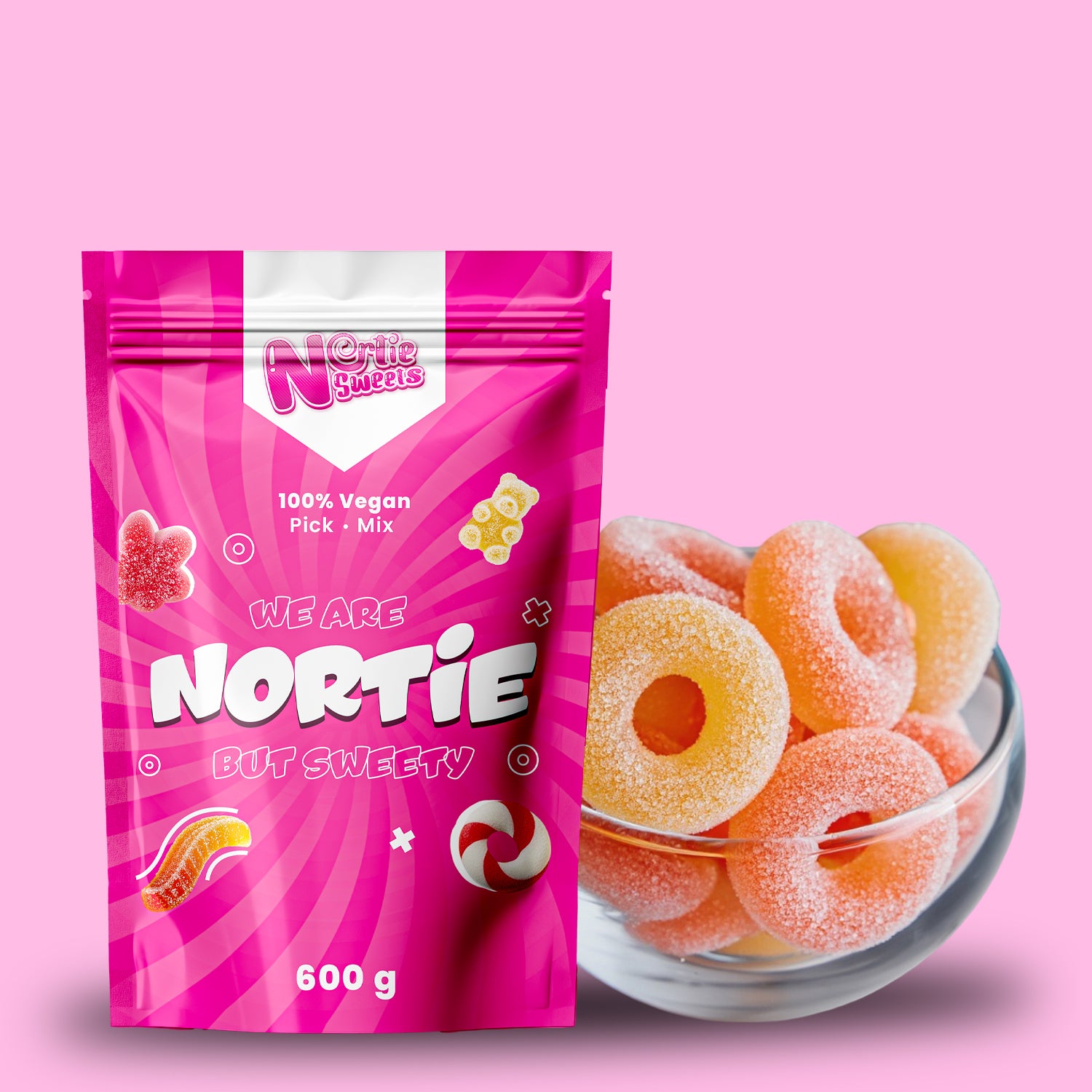 Nortie Sweets Gummy PEACH RINGS