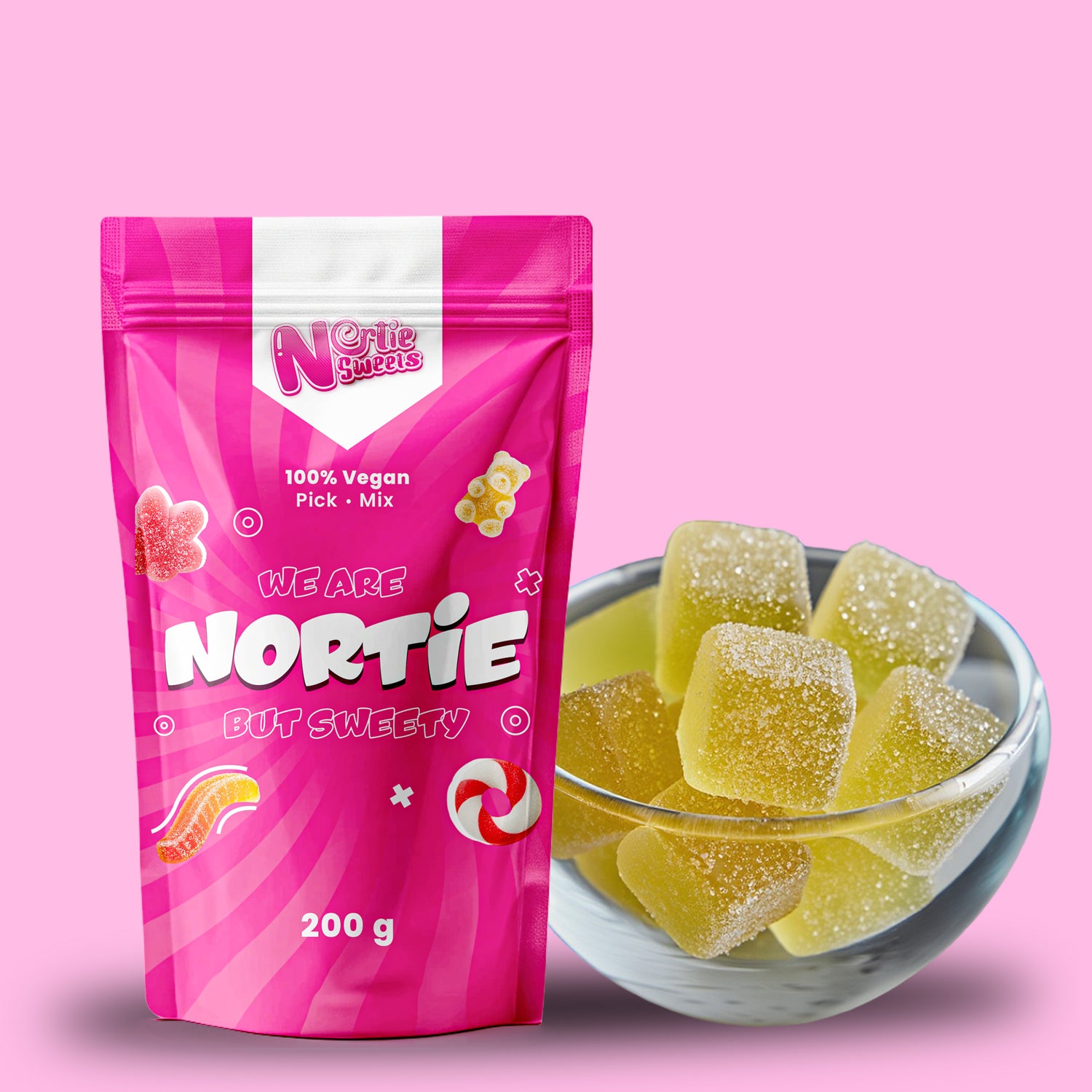 Nortie Sweets Gummy PINEAPPLE CUBES