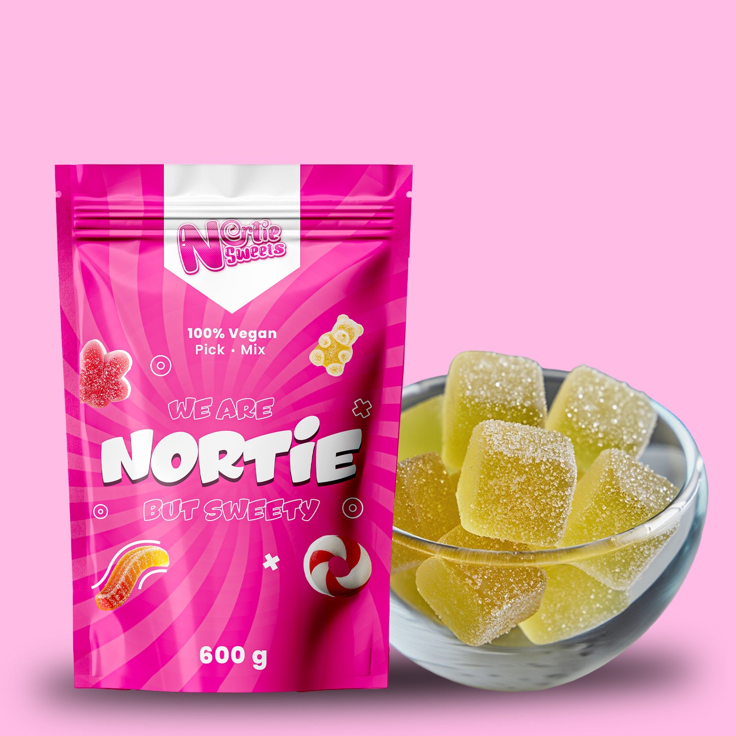 Nortie Sweets Gummy PINEAPPLE CUBES